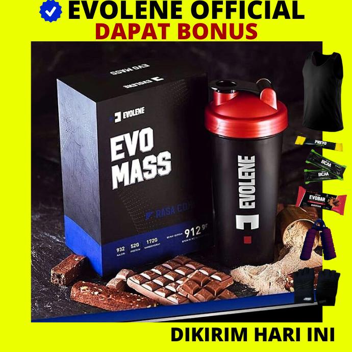 EVOMASS 912 GRAM EVOLENE SUSU FITNESS GAINER 2 LBS HALAL BPOM SUSU GYM