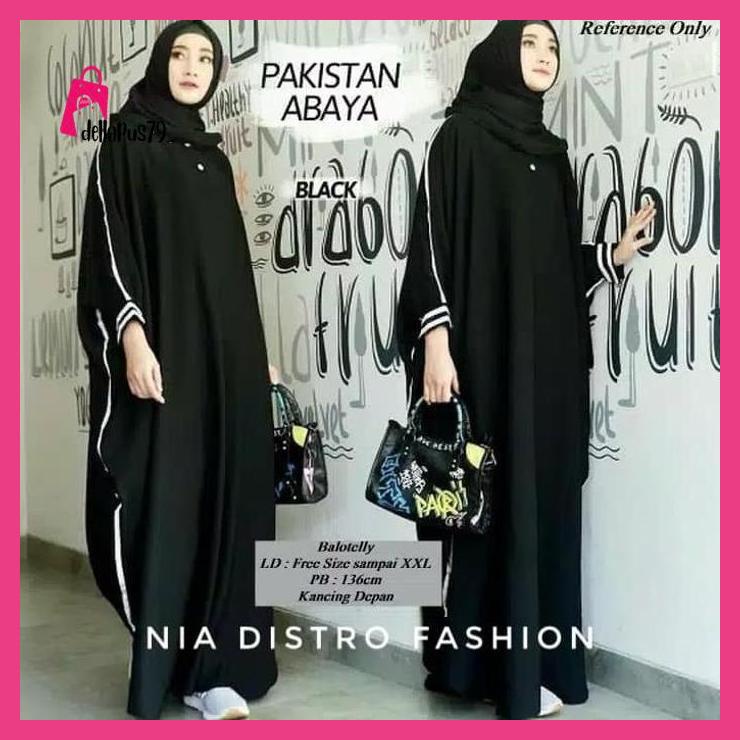 Baju Gamis Syari Fashion Muslim Wanita Jumbo Pakistan Abaya Terlaris dellapus79_