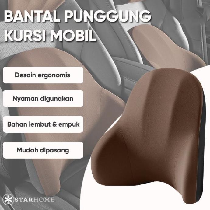 Bantal Leher Mobil Bantal Pinggang Penyangga Leher Punggung