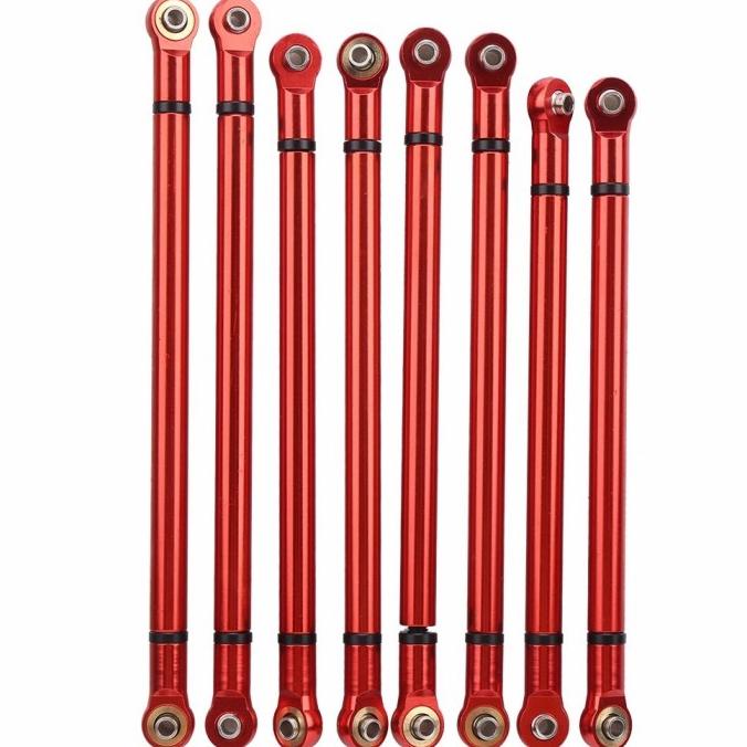 8pcs Metal link Rod metal 313mm Linkrod Rc 1/10 Axial scx10 II