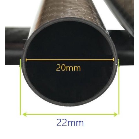 50cm carbon tube Pipa karbon 3K OD diameter 22mm ID 20mm tebal 1mm