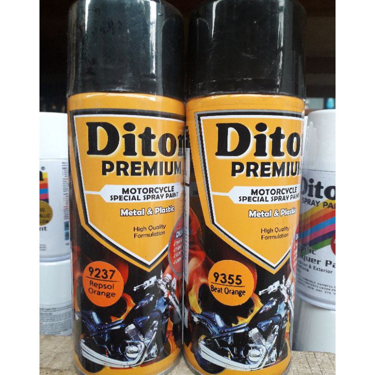STOK TERBATAS. Pilok Pilox Cat Semprot Diton premium oren orange repsol beat Orange pernis doff dop 