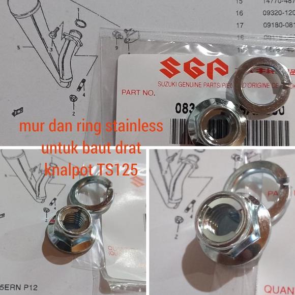 Mur knalpot Suzuki TS125 Mur Lock knalpot Suzuki TS125 Mur knalpot TS125
