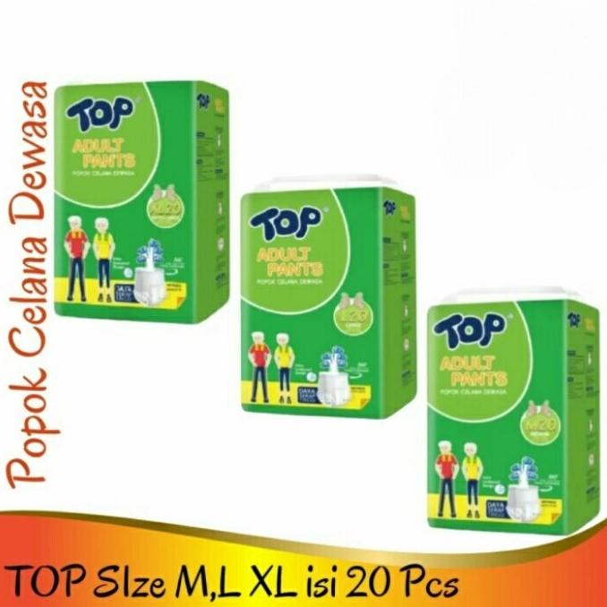 TOP Adult Pants / Pampers dewasa celana size L isi 20 pcs..