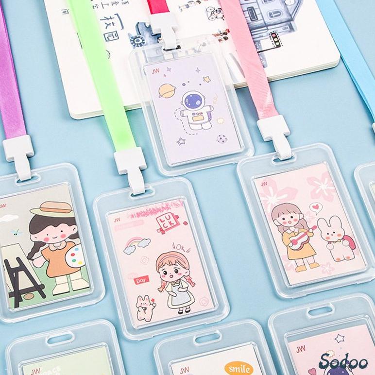 

Terlaris Name Tag Id Card Lanyard Kartun Pemegang Kartu Tanda Tempat Kartu Identitas Tahan Air Transparan Lencana Kerja Staf Dengan Tali Pengikat