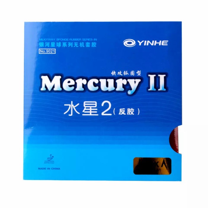 Terlaris Karet Bet Tenis Meja Pingpong Yinhe Mercury 2