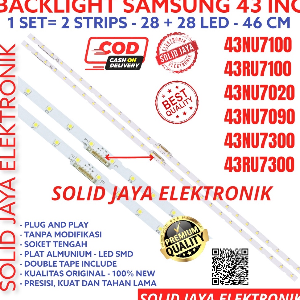 PALING DICARI. BACKLIGHT TV LED SAMSUNG 43 INC UA 43NU7100 43RU7100 43NU7020 43NU7090 43NU7300 43RU7