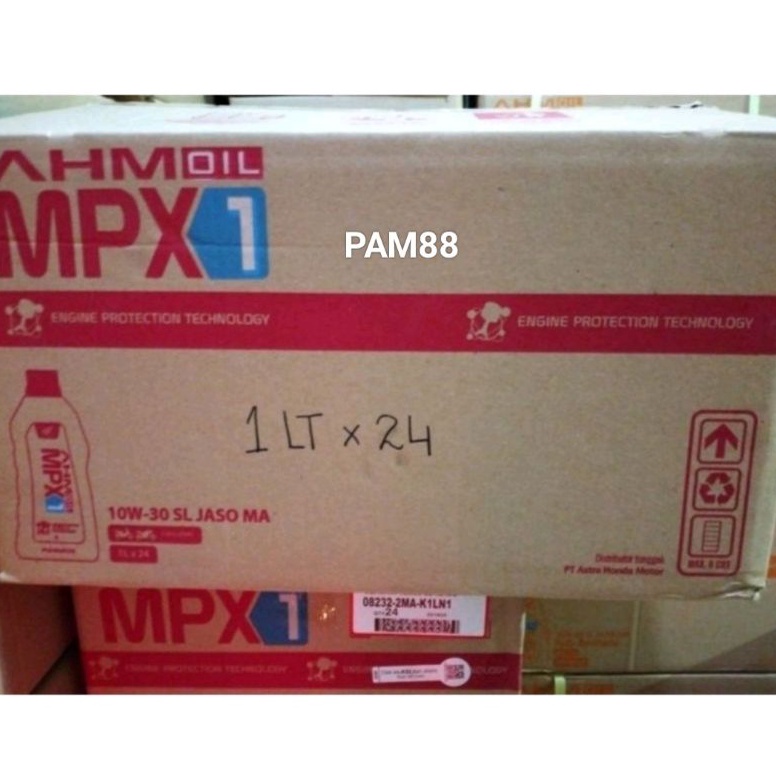 TERBAIK. AHM OLI MPX 1...New..1 LITER.. 1 Dus isi - 24 btl