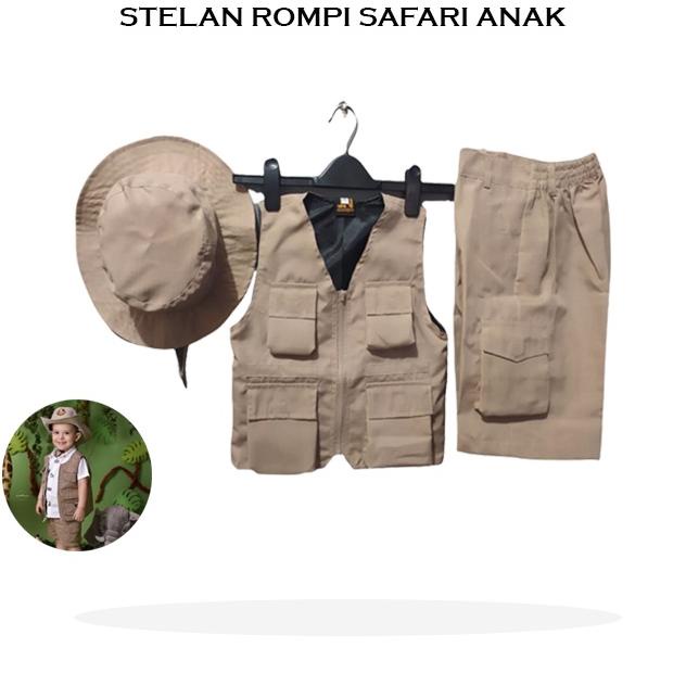 (COD) SETELAN BAJU SAFARI ANAK/SAFARI SET ZOO/PAKET BAJU SAFARI !!