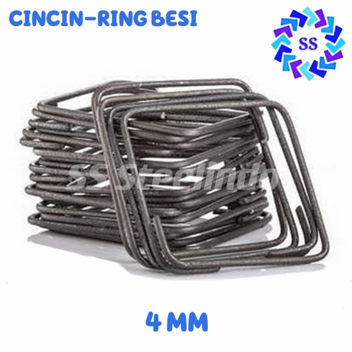 RING CINCIN BESI / BEGEL / BEHEL DIAMETER 4 MM KECIL