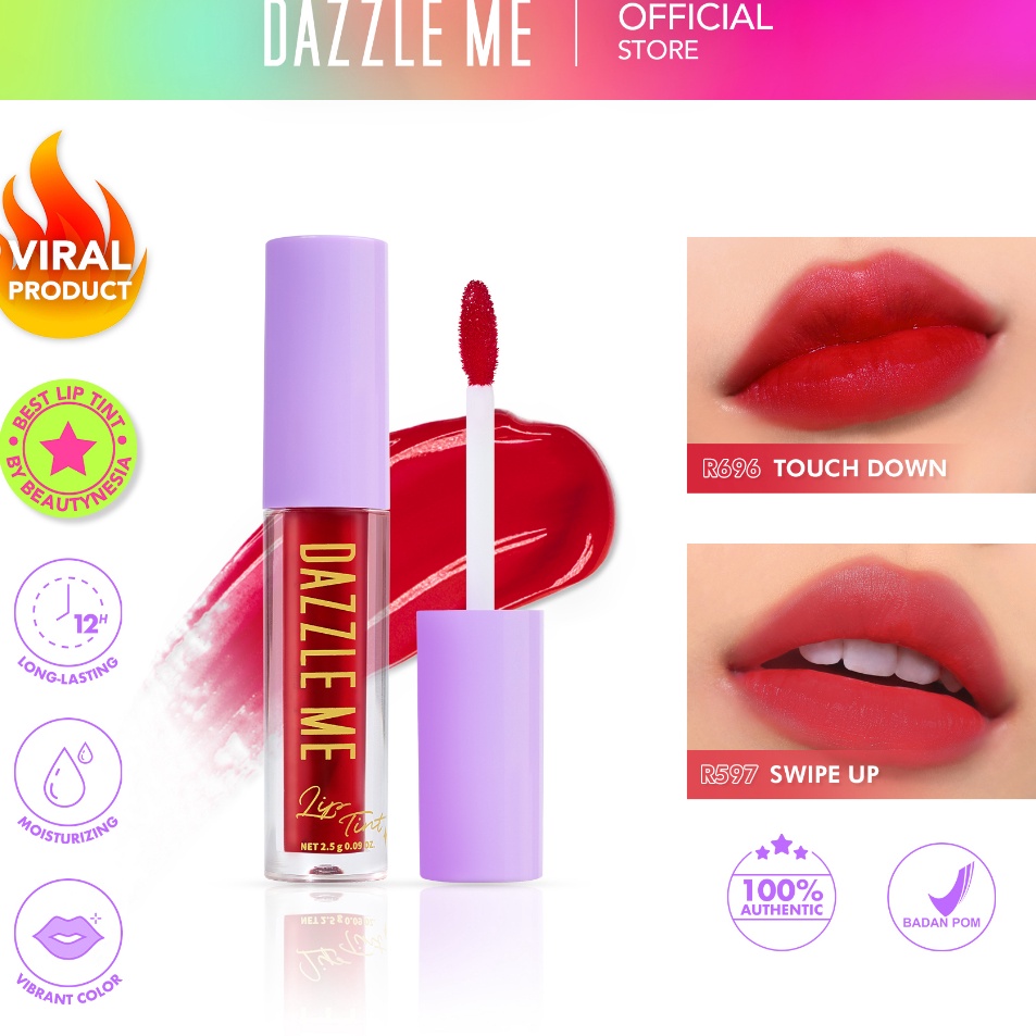 Tren Baru DAZZLE ME Ink-Licious Lip Tint | Hyper Stay Long Lasting Liquid Lip Stain Moisturizing Lip