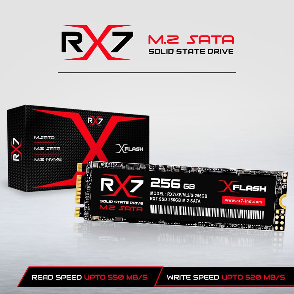 Stok Terbatas.. SSD M2 SATA / M.2 SATA / M2SATA 512GB RX7 RESMI (GARANSI 3 TAHUN)