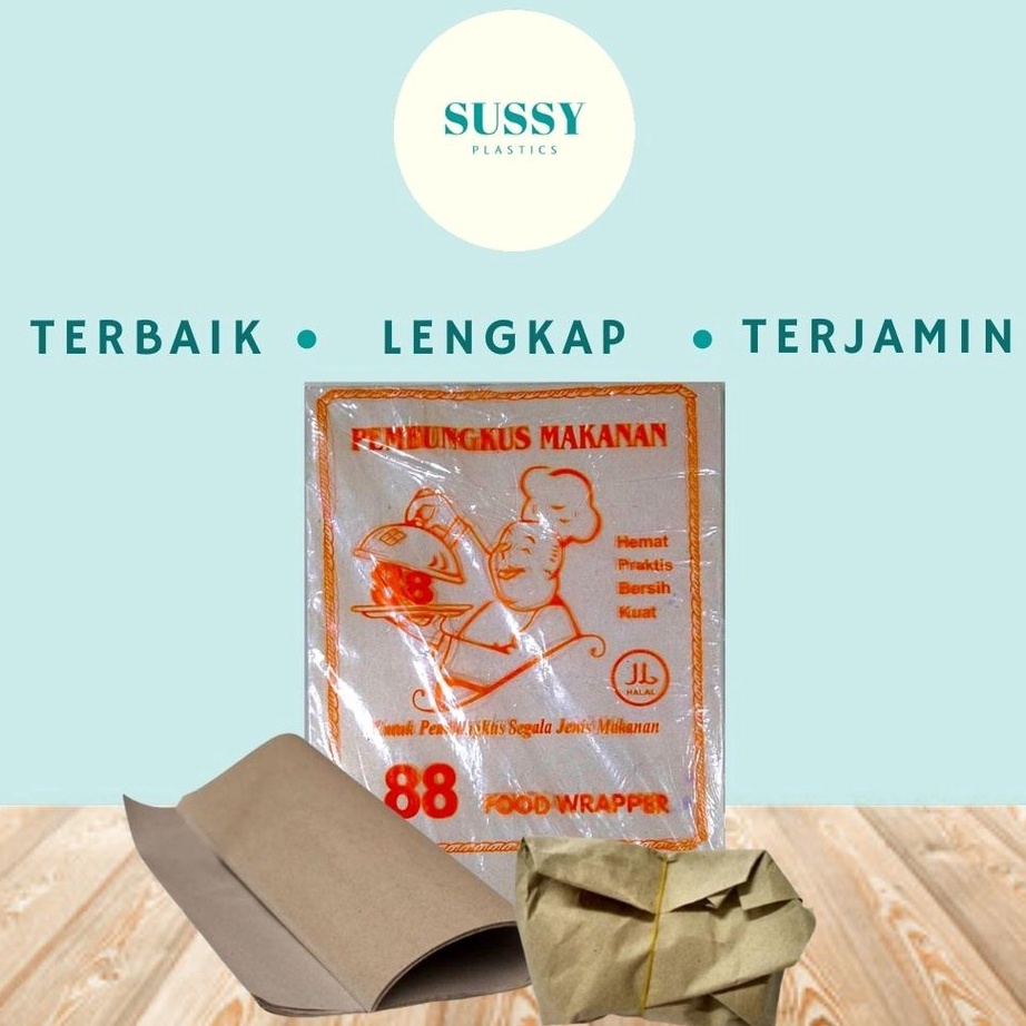 

✸Grosir➢ IAEPJ KERTAS NASI COKLAT UKURAN 27x36 ISI 100 LEMBAR / KERTAS NASI MINYAK 88 M34 Pasti Murah