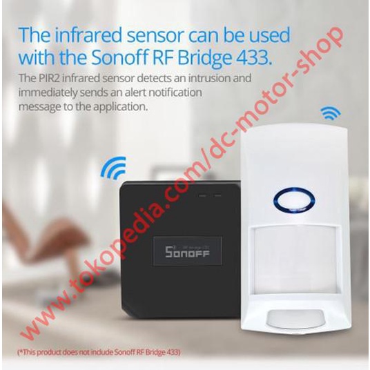 Sonoff Pir Motion Sensor 433Mhz Rf Smart Home - Sensor Gerak Sonoff