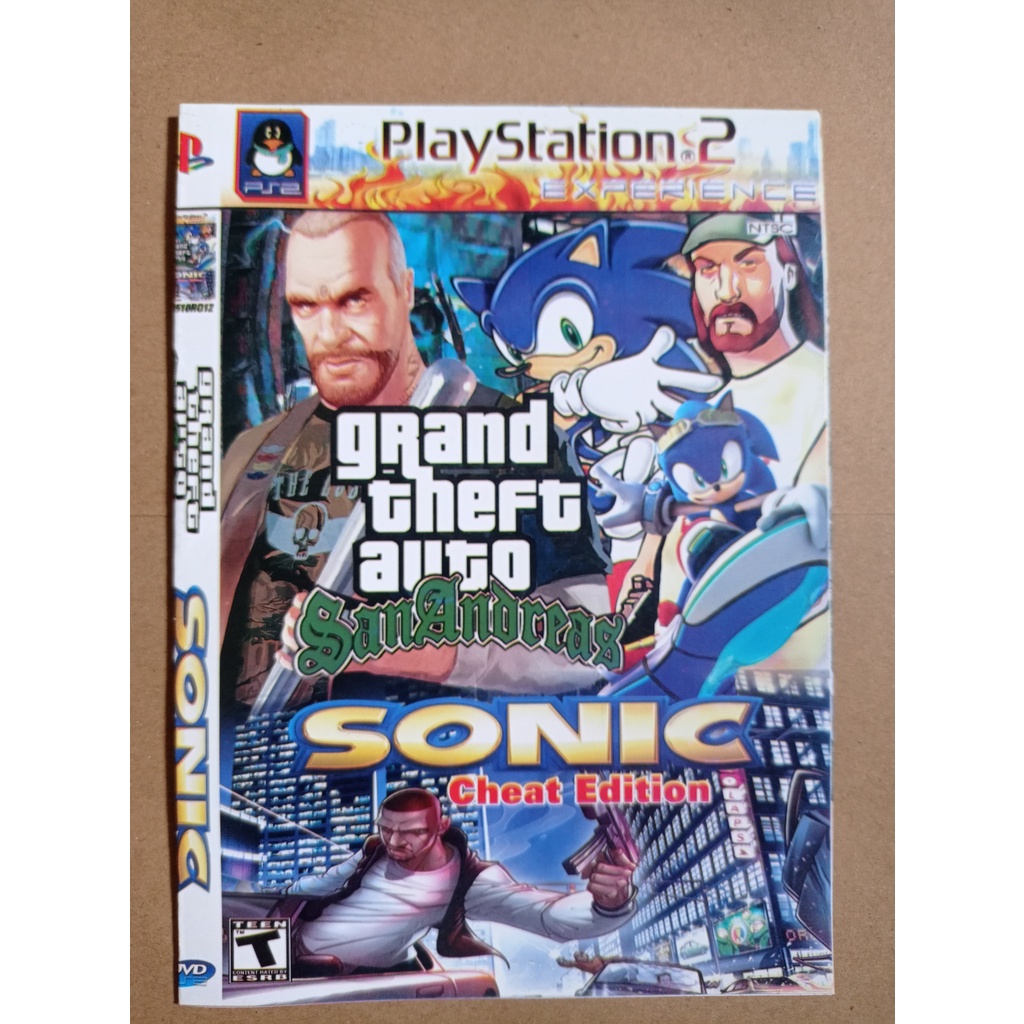 Kaset Game PS 2 - GTA SA MOD Sonic Kaset Game PS2 + Cover Murah