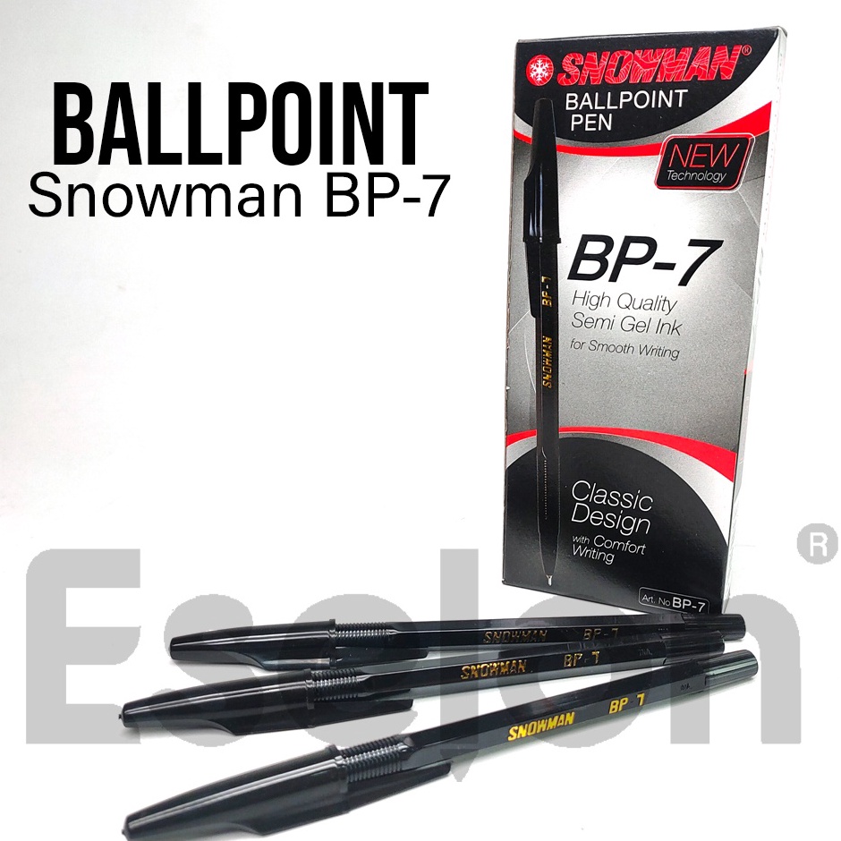 

Ready Stok 12pcs Pulpen Snowman BP-7 / pulpen snowman