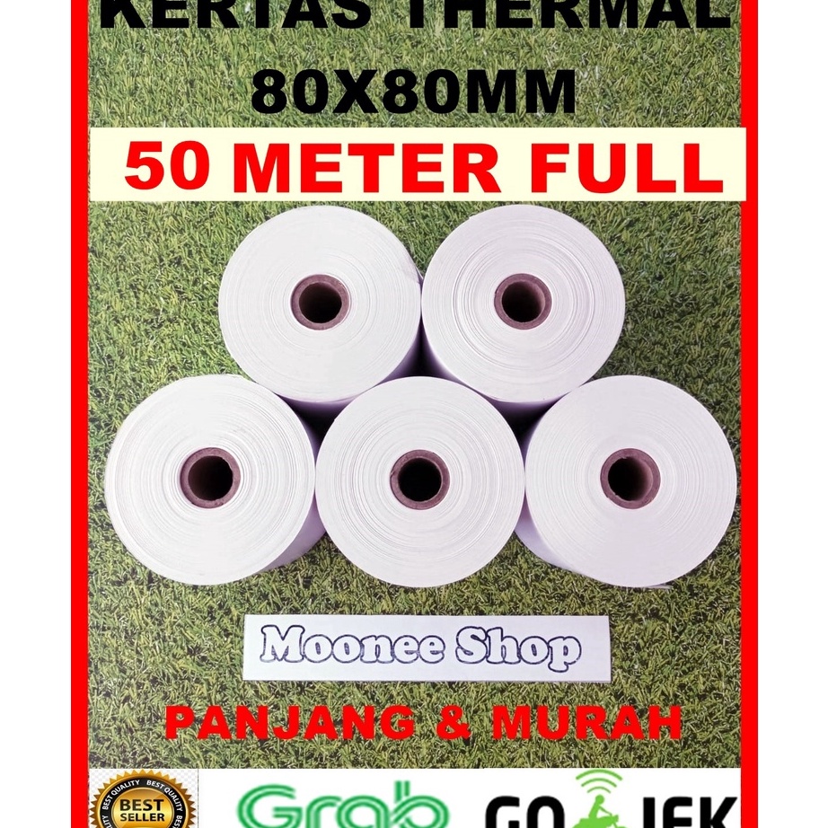 

➳Baru➧ 8CRSU KERTAS THERMAL 80 X 80 / KERTAS STRUK KASIR 80X80 POLOS A81 Laris