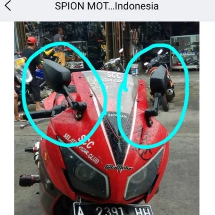 Murah Meriah.. SPION MOTOR FERING CBR 150R CBR 250R NINJA 250 SPION R15 MODEL DUCATI SEPASANG FASBIK