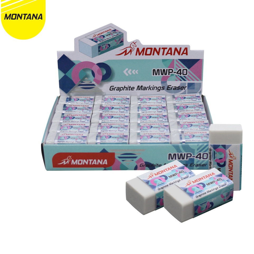 

【MEGA SALE】 MONTANA Eraser / Penghapus Montana MW-40 / 1 BOX 40 PCS