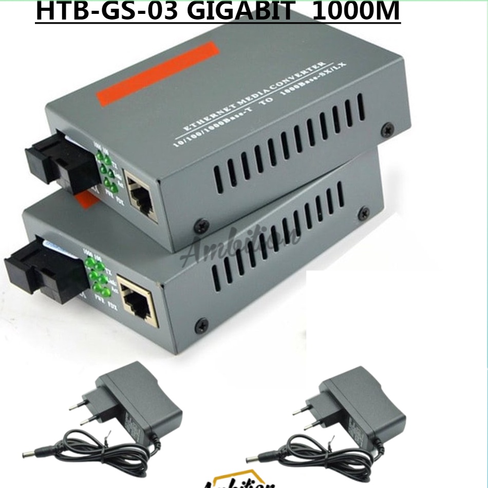 Rekomendasi.. sepasang 1000Mbps htb-gs-03 A / B NETLINK Gigabit 1000Mbps Fiber Optical Media Convert