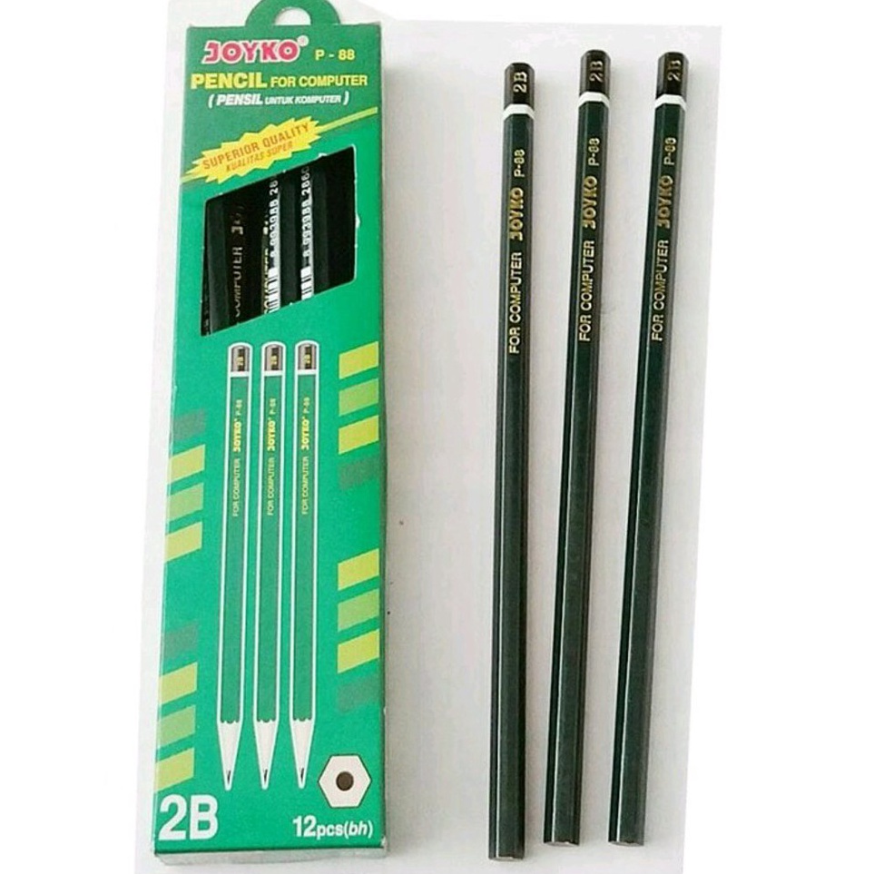 

TERMURAH PENSIL KAYU 2B JOYKO P 88 HIJAU (12 Pcs)