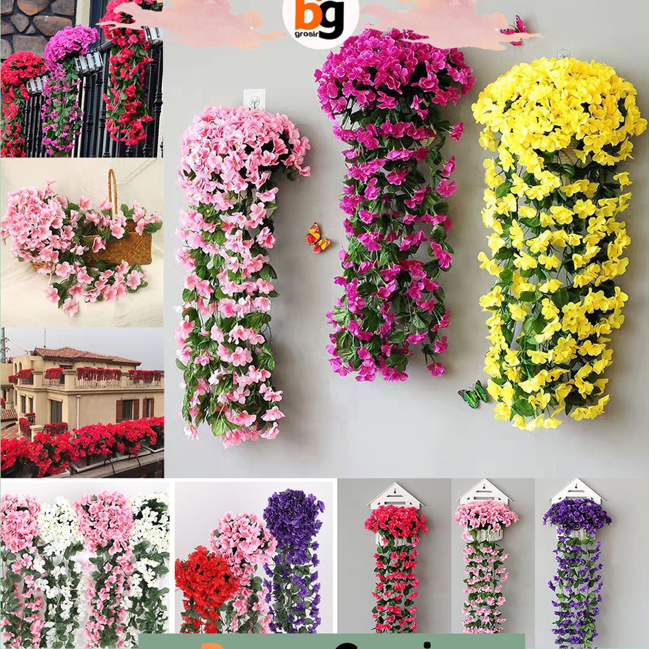 ¯KcT BG / COD / Bunga Juntai Plastik Bunga Rambat Sintetis Tanaman Hias Gantung Osear Artificial / B