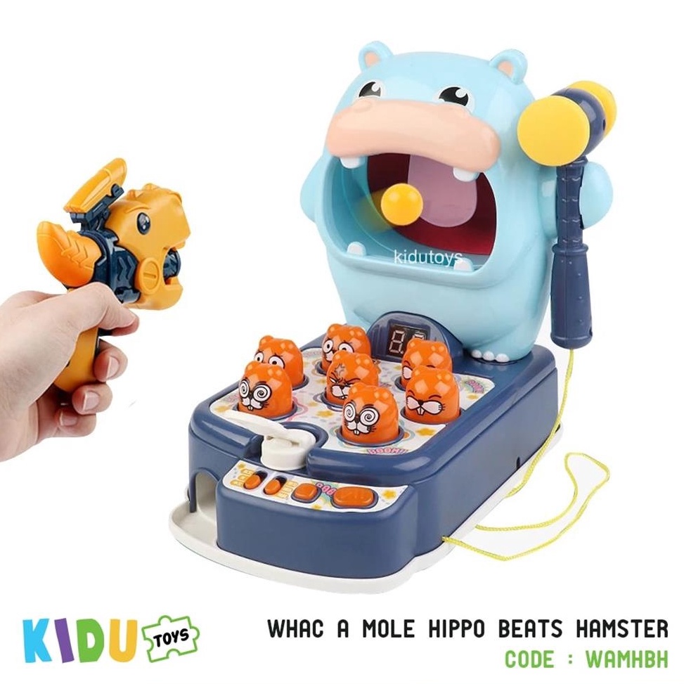 Terpercaya.. Mainan Anak Mole Pukul Tupai Whack A Mole / Whac A Mole Hippo Beats Hamster Kidu Toys