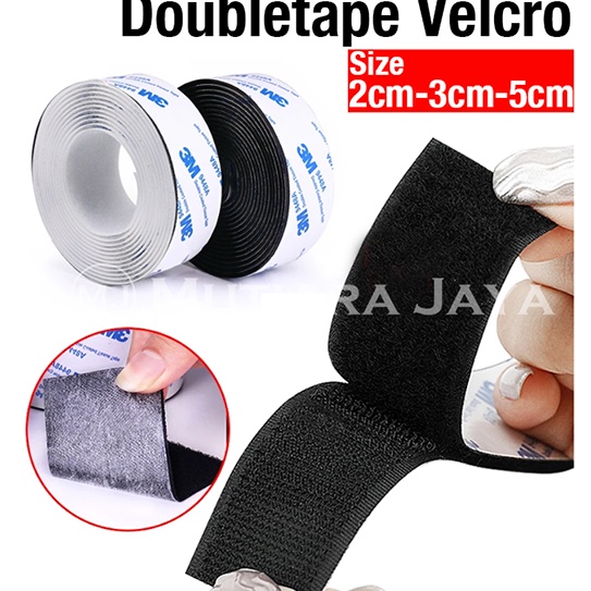 ￣ OY 3M Double tape Velcro Doubletape Perekat Serbaguna lem Hook &amp; Loop ✺ ☑