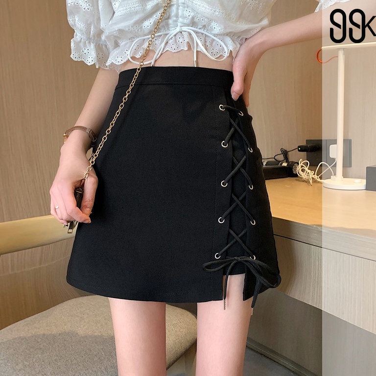 TERMURAH. A-Line Skirt Rok Simpul Tali 2713 (S/M/L/XL)