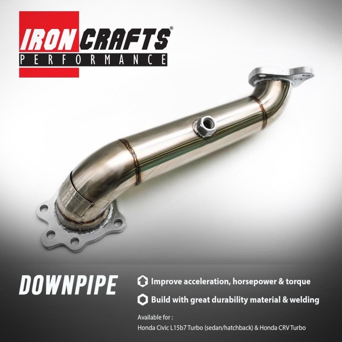Terlaris Downpipe Ironcrafts Performance For Honda Civic Turbo/Crv Turbo