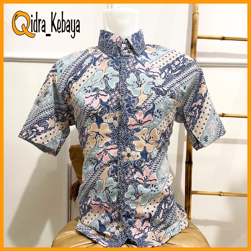 Kemeja Batik Pria Modern Bagus Murah Terkini Terbaru Simple R9T3 Reguler Fit Lengan Pendek Slim Fit 