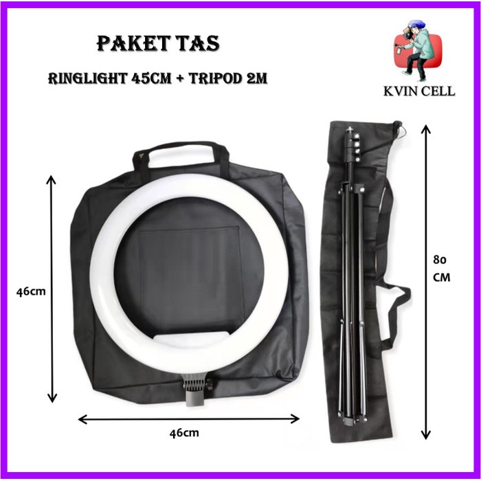 Terlaris Tas Ring Light 45Cm / Tas Ring Light 45Cm Dan Tripod / Tas Tripod