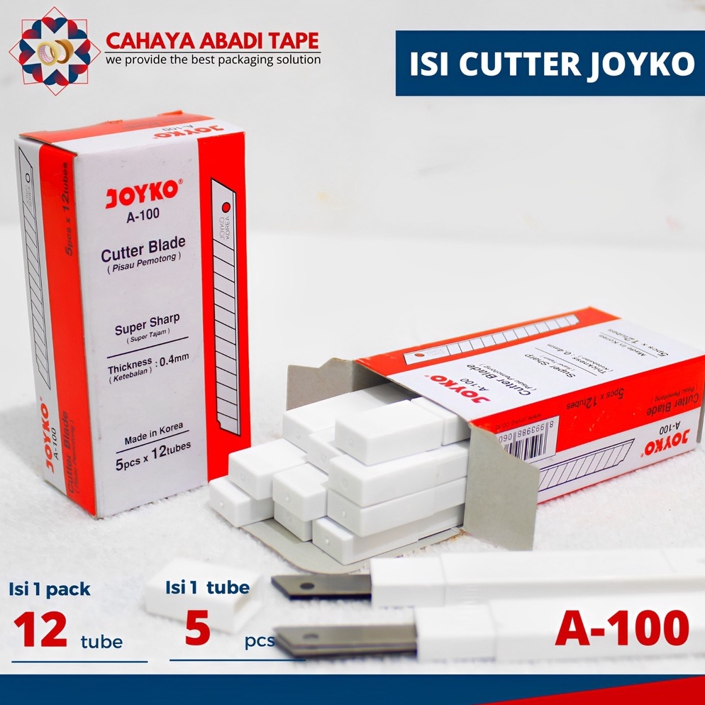 

Bayar Di Tempat ISI CUTTER JOYKO A-100 PER PACK Super Promo