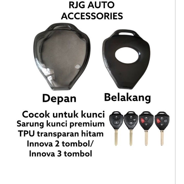SARUNG CASING COVER KUNCI REMOTE TRANSPARAN INNOVA LAMA PREMIUM