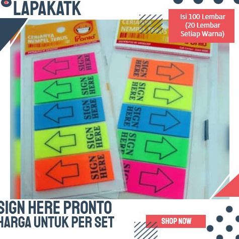 

45 Sticky Note SIGN HERE PRONTO (PER SET) Ready (｀