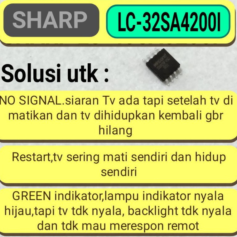 LANGSUNG ATC. ic eprom memory tv LED Sharp lc-32sa4200i lc32sa4200i LC-32SA42001