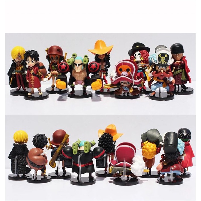 One Piece Set 9 Action Figure Niatur Ter