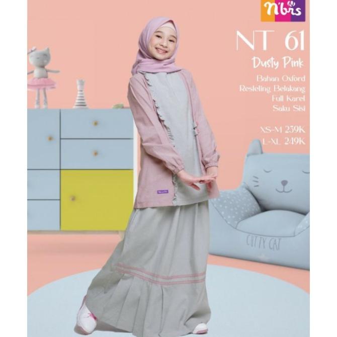 BAJU SETELAN Rok Anak Perempuan Remaja Muslim NT 61 Nibras