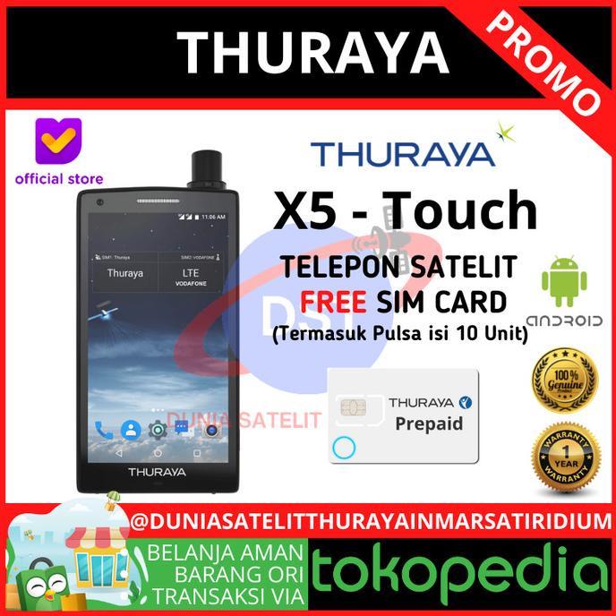 Telepon Satelit Thuraya X5 - Touch Android OS Sat & GSM Produksi 2022