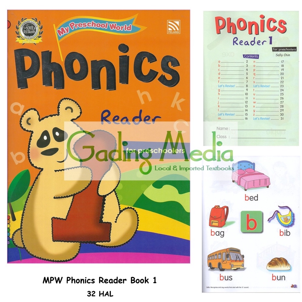 

VDI89 KINDERGARTEN PHONICS - MPW Phonics Reader/Activity Book 1 - 4 ➾Baru