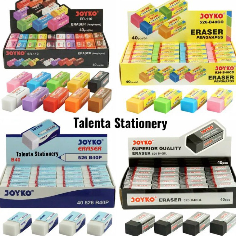 

HOT Penghapus Pensil Kecil Putih / Hitam / Warna Grosir 40 Pcs