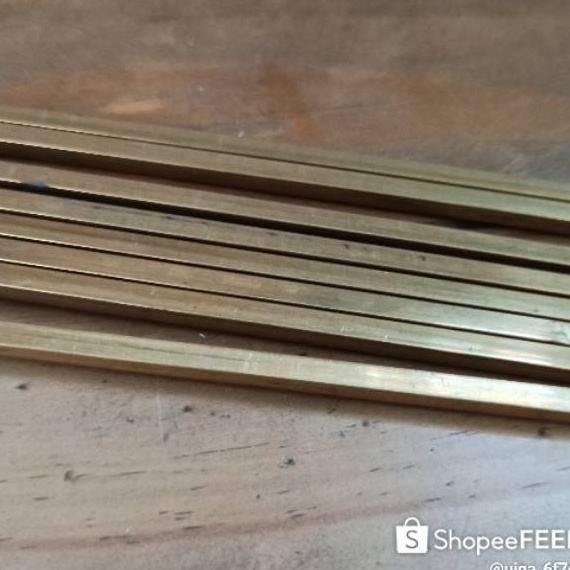 Ready Stock,, As Kuningan Kotak 5mmx5mmx2500mm untuk nat lantai marmer dan granit