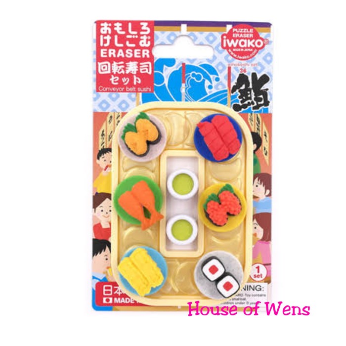 

Aurealia Iwako Puzzle Eraser Set Omokeshi Set 36 Made In Japan - Penghapus Set