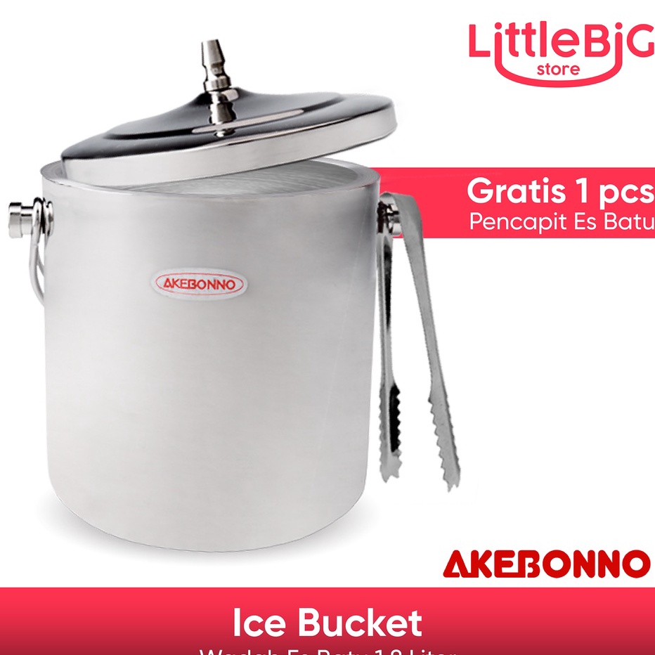 Star Seller. Wadah Es Batu Ice Bucket Stainless Steel Free Capitan Es Beku Tahan Lama Akebonno