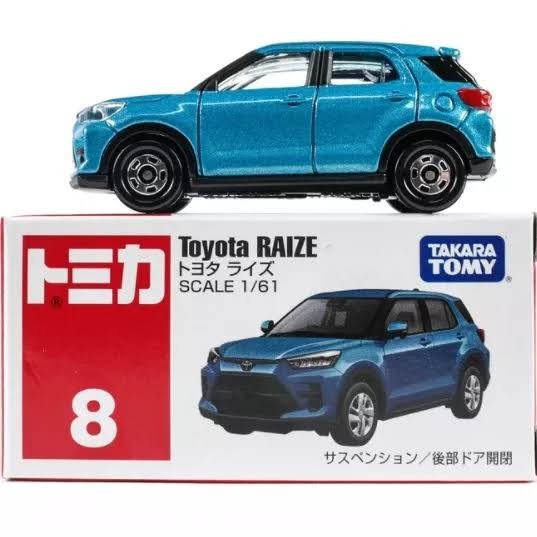 Tomica Reguler #8 Toyota Raize Takara Tomy Diecast Reguler Mobil