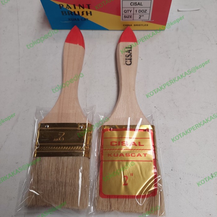 Bestseller Kuas Cat 2 Inch Per 1 Lusin/Cisal Kuas Cat 2 Inch Per 12 Pcs