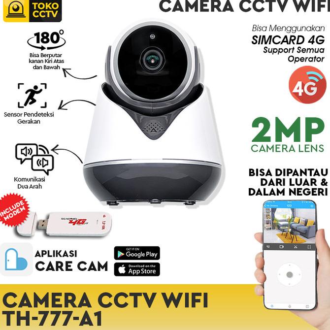 IP Cam CCTV Wifi + SIM CARD 4G USB WINGLE MODEM , Resolusi 3MP Real