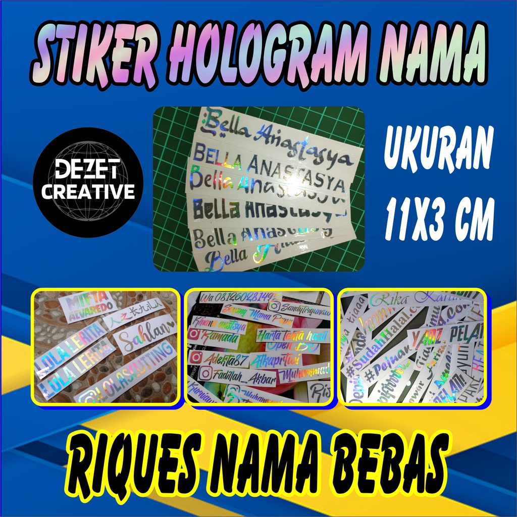 

STIKER NAMA HOLOGRAM