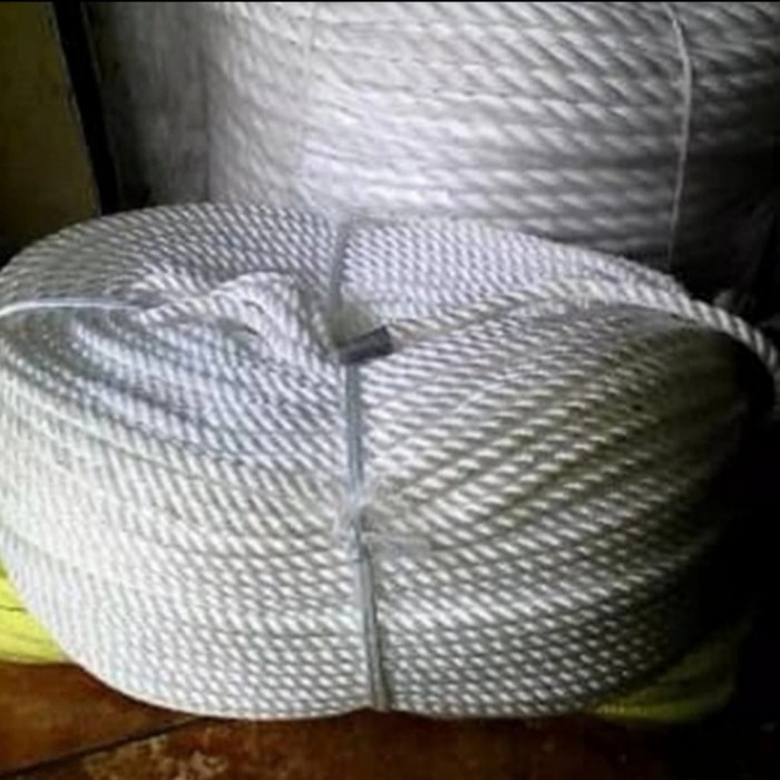 Terlaris Tali Tambang Nylon Tali Nilon Tambang Putih Tambang Nylon 12Mm Per 50M