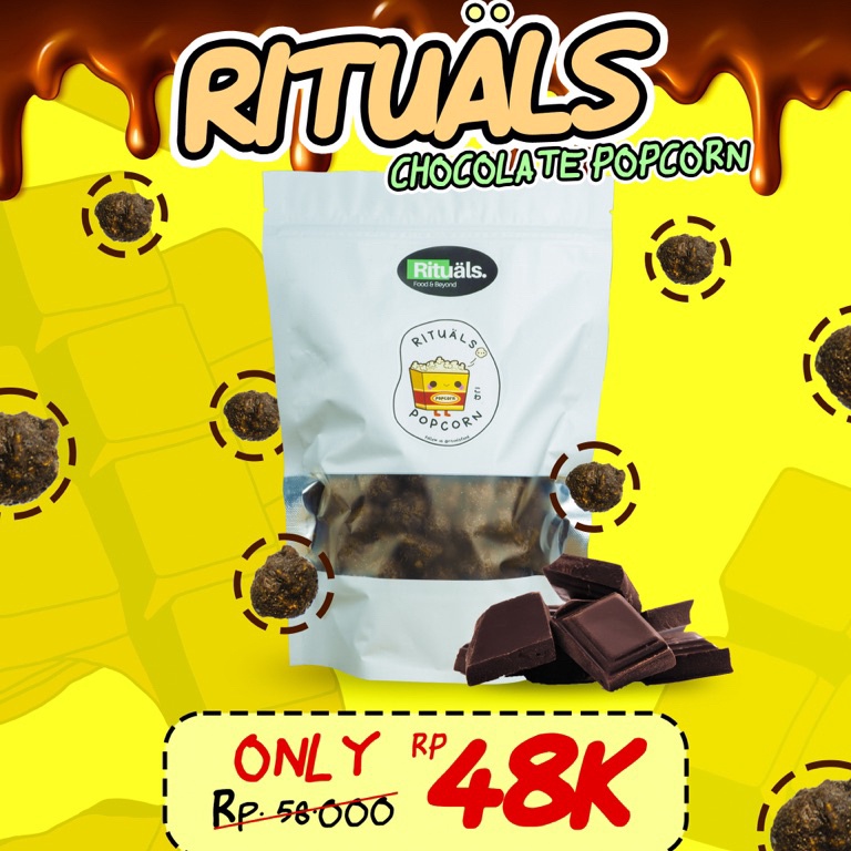 

Kemasan Baru.. Rituals Popcorn Double Choco Large - Homemade by Willy Kun 00S